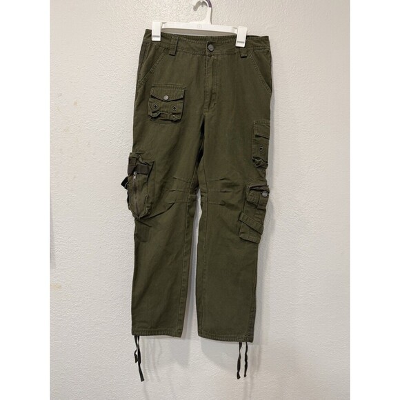 Free Knight Pants Mens 31 Green Cargo Tactical Army Military Utility Trooper Y2K - Picture 1 of 10